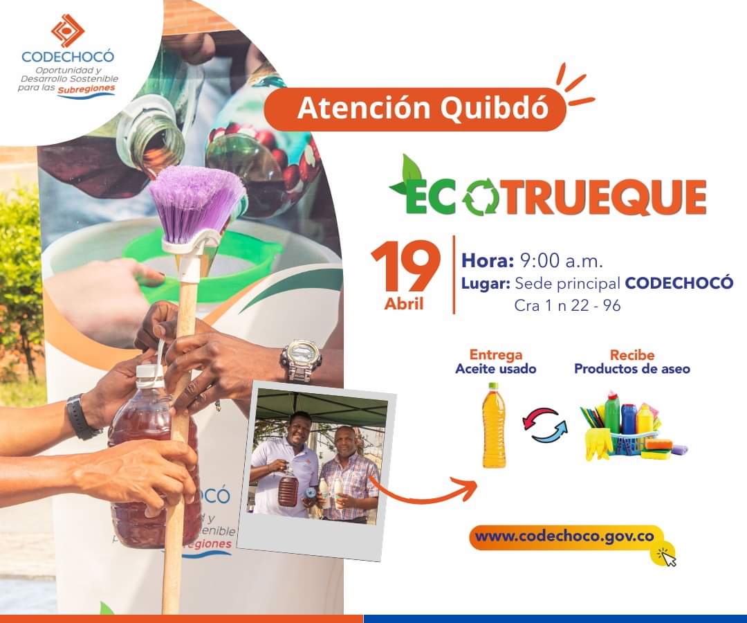 Ecotrueque, para cuidar el medio ambiente, Codechocó